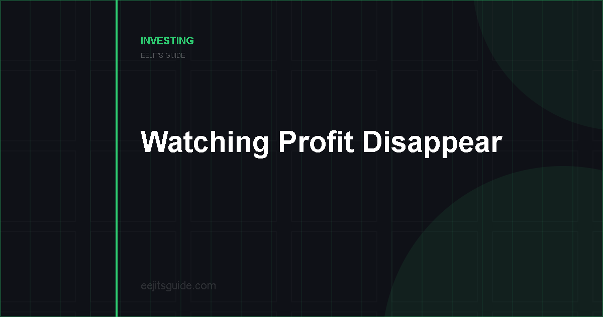 The Part Of Trading Nobody Mentions – Watching Profit Disappear