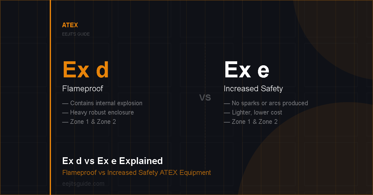 Ex d vs Ex e Explained: Flameproof vs Increased Safety ATEX Equipment