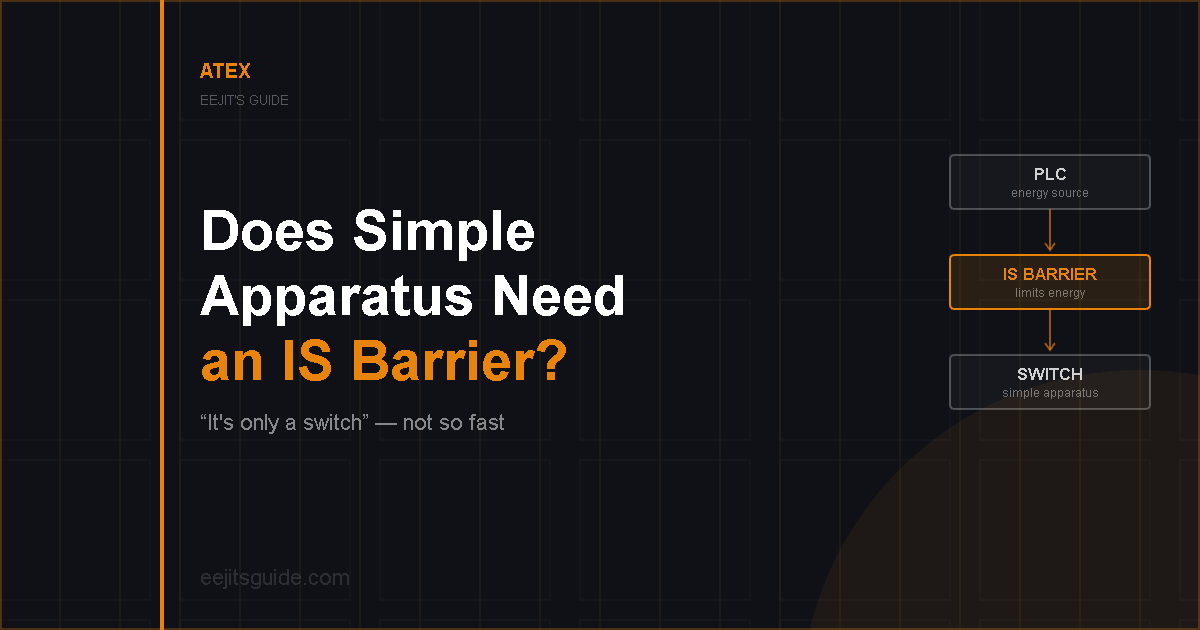 Does Simple Apparatus Need an IS Barrier?